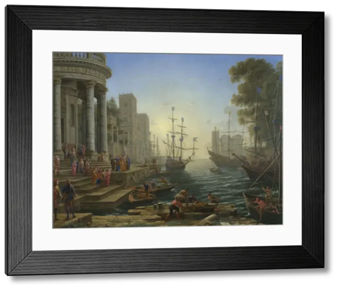 Framed Print : Seaport with the Embarkation of Saint Ursula, 1641. Artist: Lorrain, Claude (1600-1682) Framed Print : Seaport with the Embarkation of Saint Ursula, 1641. Artist: Lorrain, Claude (1600-1682)