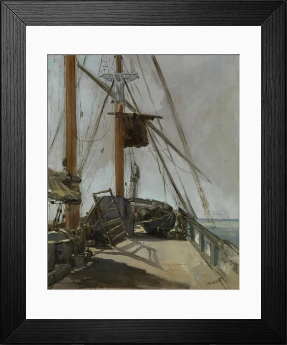 Framed Print : The ships deck, ca 1860. Artist: Manet, Edouard (1832-1883) Framed Print : The ships deck, ca 1860. Artist: Manet, Edouard (1832-1883)