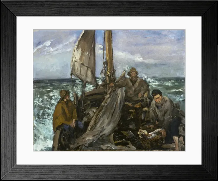 Framed Print : The Toilers of the Sea, 1873. Artist: Manet, Edouard (1832-1883) Framed Print : The Toilers of the Sea, 1873. Artist: Manet, Edouard (1832-1883)
