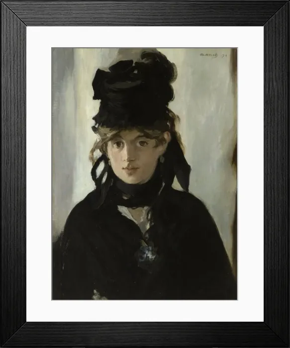Framed Print : Berthe Morisot With a Bouquet of Violets, c. 1880. Artist: Manet, Edouard (1832-1883) Framed Print : Berthe Morisot With a Bouquet of Violets, c. 1880. Artist: Manet, Edouard (1832-1883)