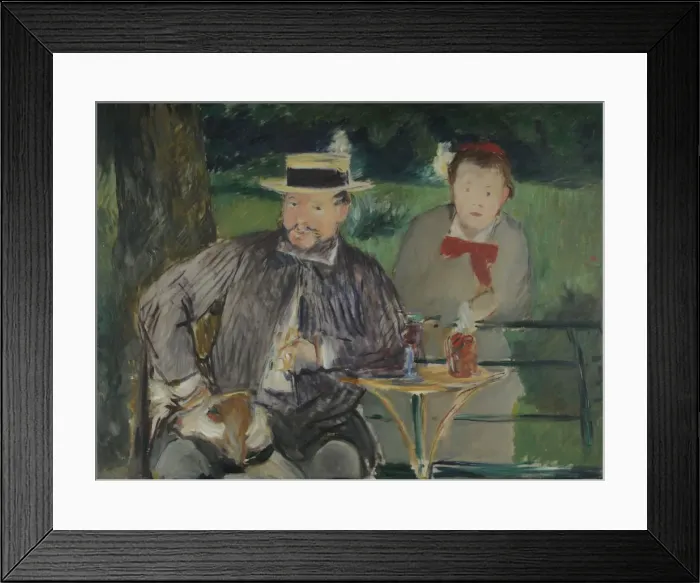 Framed Print : Portrait of Ernest Hoschede with his Daughter Marthe, c. 1876. Artist: Manet, Edouard (1832-1883) Framed Print : Portrait of Ernest Hoschede with his Daughter Marthe, c. 1876. Artist: Manet, Edouard (1832-1883)