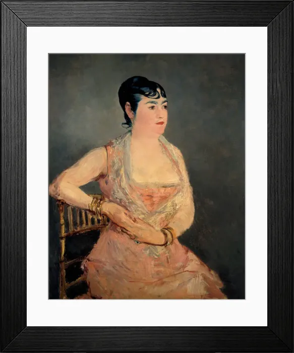 Framed Print : Lady in Pink (La dame en rose), 1879-1881. Artist: Manet, Edouard (1832-1883) Framed Print : Lady in Pink (La dame en rose), 1879-1881. Artist: Manet, Edouard (1832-1883)