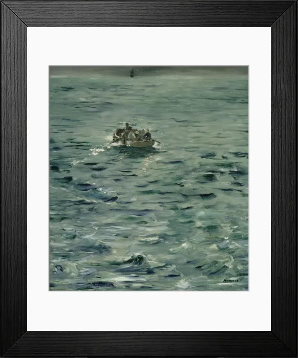Framed Print : Rocheforts Escape, ca 1881. Artist: Manet, Edouard (1832-1883) Framed Print : Rocheforts Escape, ca 1881. Artist: Manet, Edouard (1832-1883)