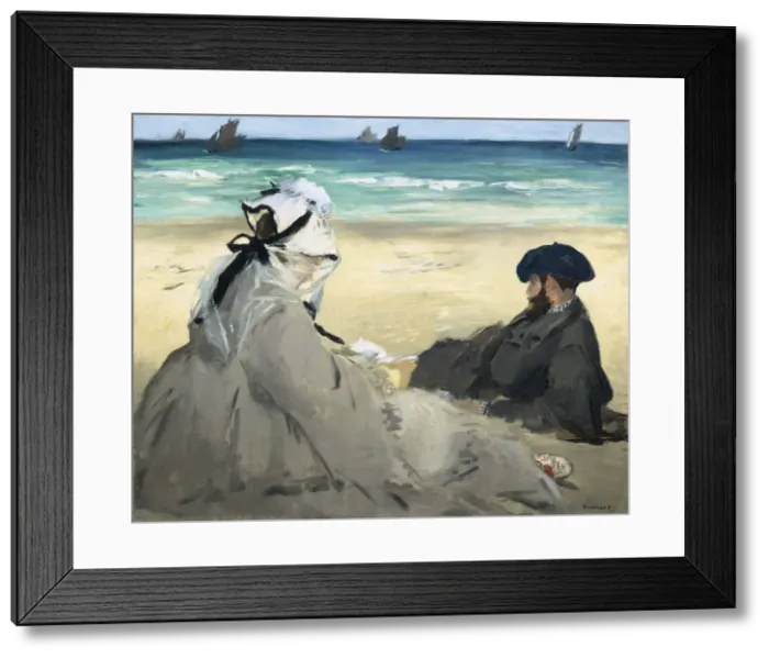 Framed Print : On the Beach, 1873. Artist: Manet, Edouard (1832-1883) Framed Print : On the Beach, 1873. Artist: Manet, Edouard (1832-1883)