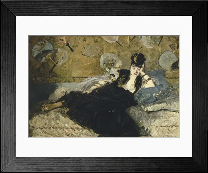 Framed Print : The Lady with Fans, 1873. Artist: Manet, Edouard (1832-1883) Framed Print : The Lady with Fans, 1873. Artist: Manet, Edouard (1832-1883)