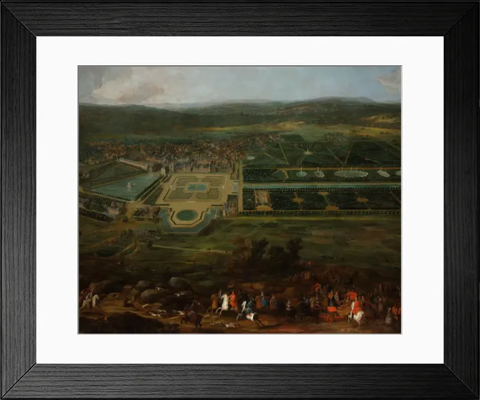 Framed Print : View of the Chateau de Fontainebleau, 1718-1725. Artist: Martin, Pierre-Denis II (1663-1742) Framed Print : View of the Chateau de Fontainebleau, 1718-1725. Artist: Martin, Pierre-Denis II (1663-1742)