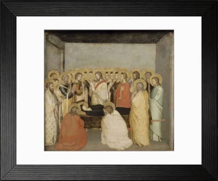 Framed Print : The Death of the Virgin, ca 1335. Artist: Maso di Banco (?-1348) Framed Print : The Death of the Virgin, ca 1335. Artist: Maso di Banco (?-1348)