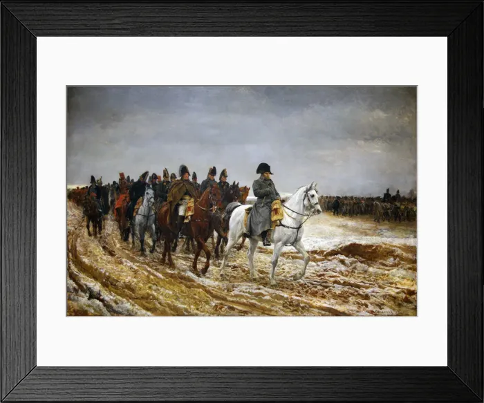 Framed Print : 1814. Campagne de France (French Campaign), 1864. Artist: Meissonier, Ernest Jean Louis (1815-1891) Framed Print : 1814. Campagne de France (French Campaign), 1864. Artist: Meissonier, Ernest Jean Louis (1815-1891)