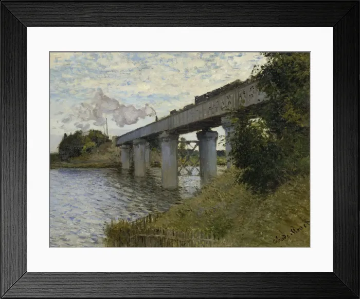 Framed Print : The Railroad bridge in Argenteuil, 1873-1874. Artist: Monet, Claude (1840-1926) Framed Print : The Railroad bridge in Argenteuil, 1873-1874. Artist: Monet, Claude (1840-1926)