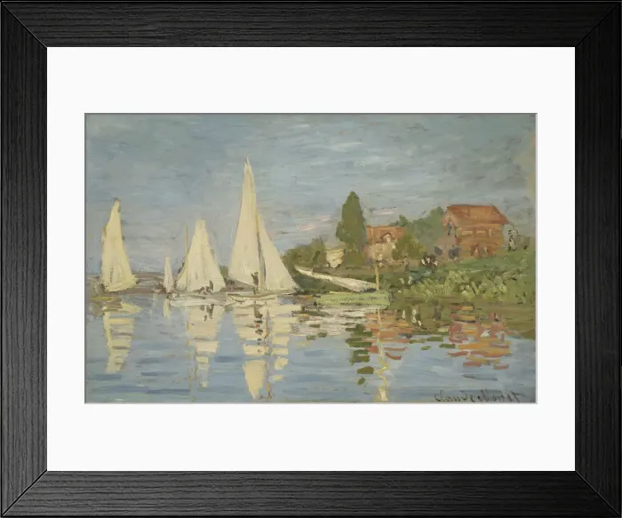 Framed Print : Regattas at Argenteuil, ca 1872. Artist: Monet, Claude (1840-1926) Framed Print : Regattas at Argenteuil, ca 1872. Artist: Monet, Claude (1840-1926)