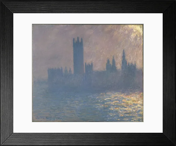 Framed Print : Houses of Parliament, Sunlight Effect (Le Parlement, effet de soleil), 1903. Artist: Monet, Claude (1840-1926) Framed Print : Houses of Parliament, Sunlight Effect (Le Parlement, effet de soleil), 1903. Artist: Monet, Claude (1840-1926)