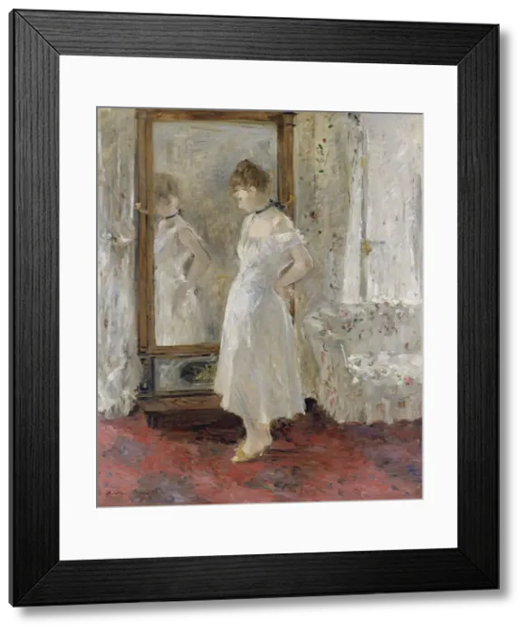 Framed Print : The cheval glass, 1876. Artist: Morisot, Berthe (1841-1895) Framed Print : The cheval glass, 1876. Artist: Morisot, Berthe (1841-1895)