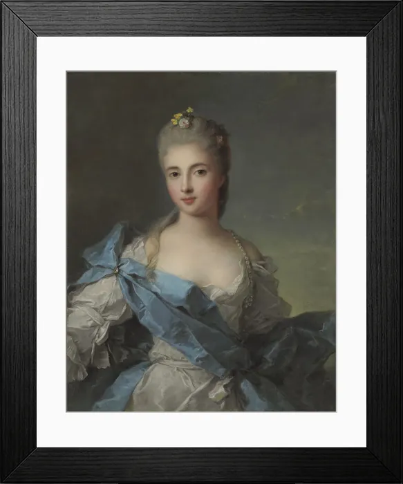Framed Print : Portrait of Duchesse de la Rochefoucauld. Artist: Nattier, Jean-Marc (1685-1766) Framed Print : Portrait of Duchesse de la Rochefoucauld. Artist: Nattier, Jean-Marc (1685-1766)
