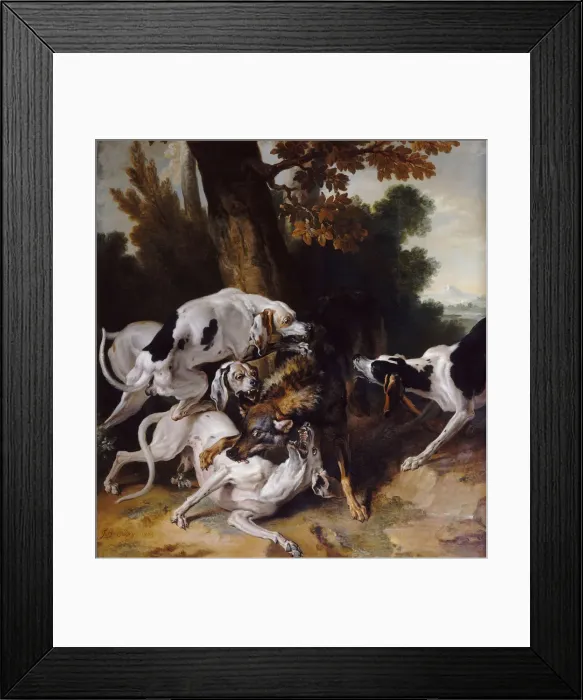 Framed Print : The Wolf Hunt, 1725. Artist: Oudry, Jean-Baptiste (1686-1755) Framed Print : The Wolf Hunt, 1725. Artist: Oudry, Jean-Baptiste (1686-1755)