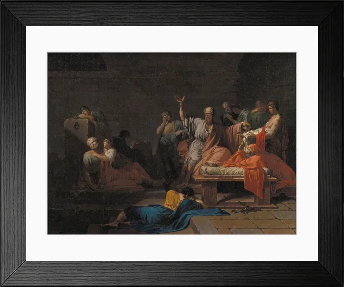Framed Print : The Death of Socrates, ca 1786. Artist: Peyron, Jean-Francois-Pierre (1744-1814) Framed Print : The Death of Socrates, ca 1786. Artist: Peyron, Jean-Francois-Pierre (1744-1814)