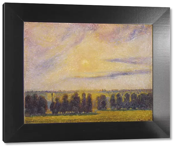 Sunset at Eragny, 1890. Artist: Pissarro, Camille (1830-1903)