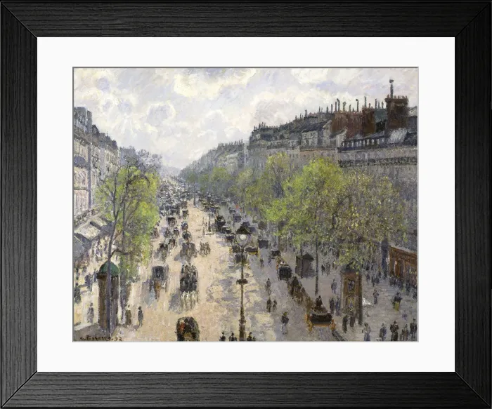 Framed Print : Boulevard Montmartre, Spring, 1897. Artist: Pissarro, Camille (1830-1903) Framed Print : Boulevard Montmartre, Spring, 1897. Artist: Pissarro, Camille (1830-1903)