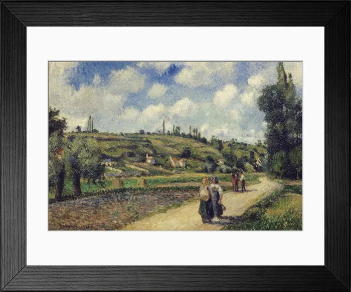 Framed Print : Landscape near Pontoise, the Auvers Road, 1881. Artist: Pissarro, Camille (1830-1903) Framed Print : Landscape near Pontoise, the Auvers Road, 1881. Artist: Pissarro, Camille (1830-1903)