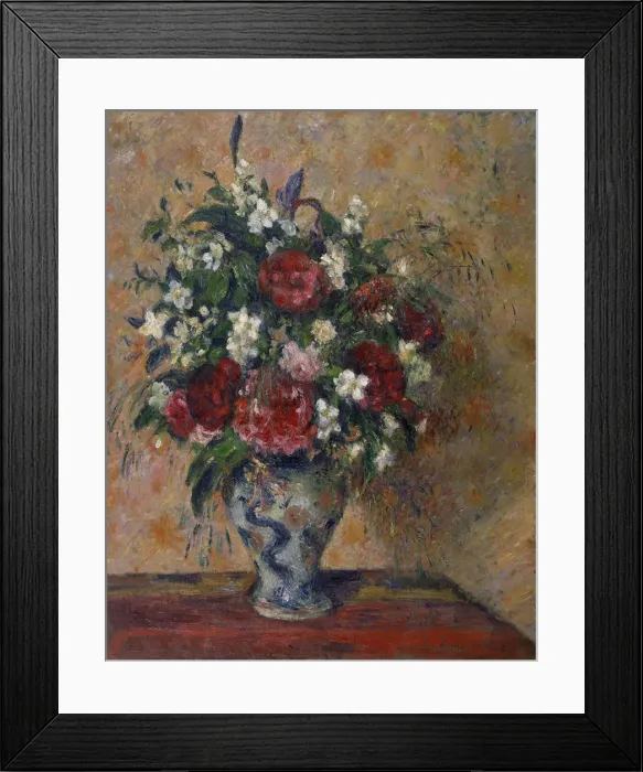 Framed Print : Still life with peonies and mock orange, 1872-1877. Artist: Pissarro, Camille (1830-1903) Framed Print : Still life with peonies and mock orange, 1872-1877. Artist: Pissarro, Camille (1830-1903)