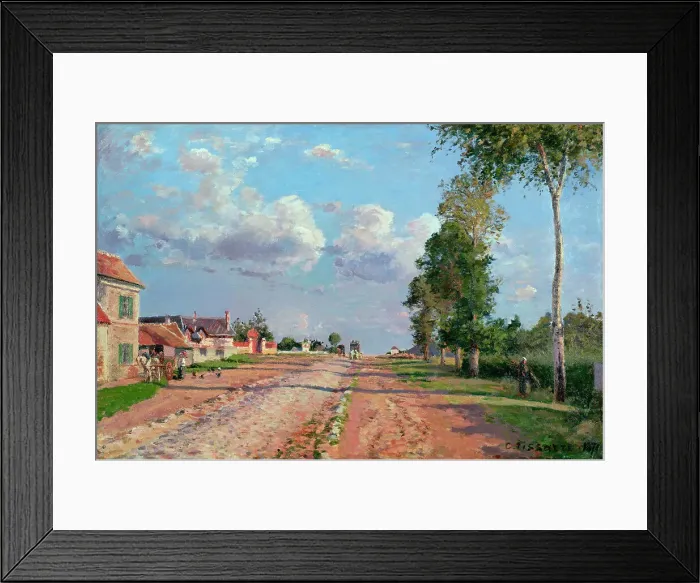 Framed Print : Route de Versailles, Rocquencourt, 1871. Artist: Pissarro, Camille (1830-1903) Framed Print : Route de Versailles, Rocquencourt, 1871. Artist: Pissarro, Camille (1830-1903)