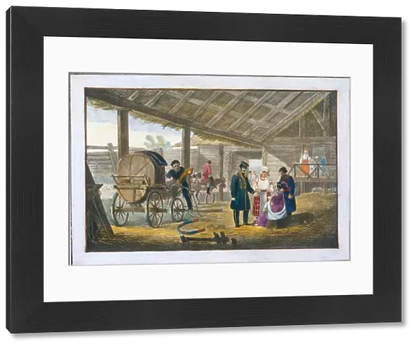 The inn on the roadside, 1820. Artist: Pluchart, Alexander (1777-1827)