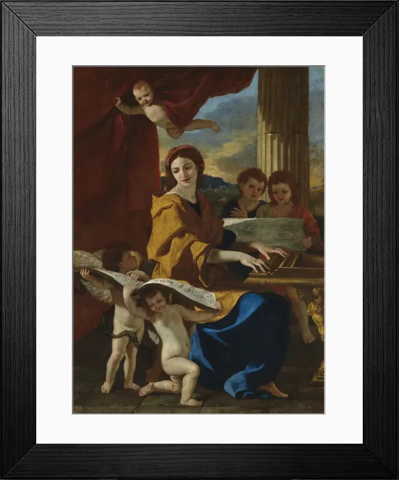 Framed Print : Saint Cecilia, c. 1635. Artist: Poussin, Nicolas (1594-1665) Framed Print : Saint Cecilia, c. 1635. Artist: Poussin, Nicolas (1594-1665)