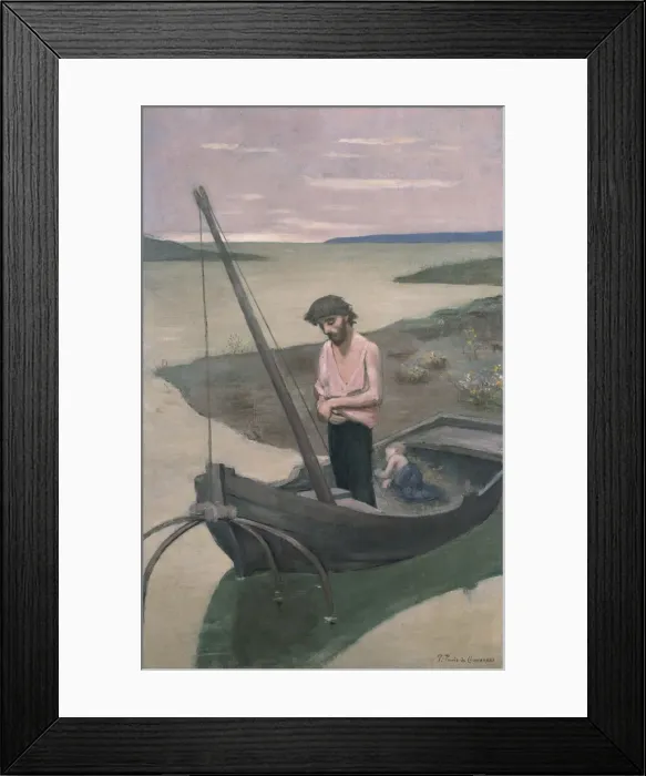 Framed Print : The Poor Fisherman. Artist: Puvis de Chavannes, Pierre Cecil (1824-1898) Framed Print : The Poor Fisherman. Artist: Puvis de Chavannes, Pierre Cecil (1824-1898)