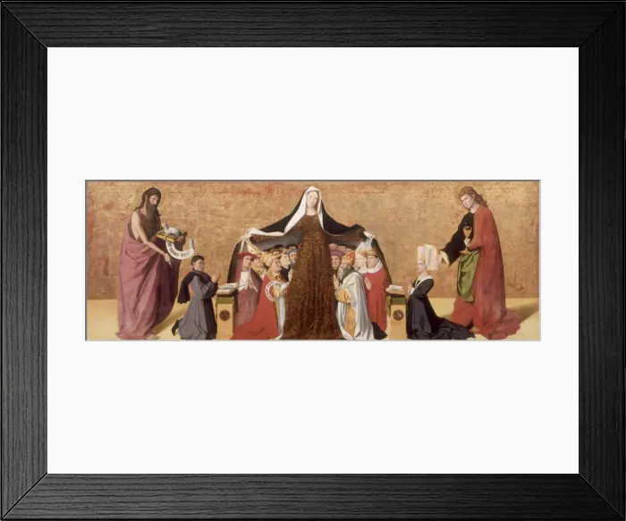 Framed Print : The Virgin of Mercy of the Cadard Family, 1453. Artist: Quarton (or Charonton), Enguerrand (ca 1410?ca 1466) Framed Print : The Virgin of Mercy of the Cadard Family, 1453. Artist: Quarton (or Charonton), Enguerrand (ca 1410?ca 1466)
