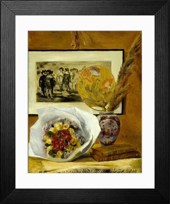 Framed Print : Still Life with Bouquet, 1871. Artist: Renoir, Pierre Auguste (1841-1919) Framed Print : Still Life with Bouquet, 1871. Artist: Renoir, Pierre Auguste (1841-1919)