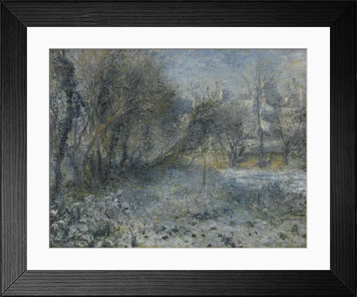 Framed Print : Snow-covered Landscape, 1870-1875. Artist: Renoir, Pierre Auguste (1841-1919) Framed Print : Snow-covered Landscape, 1870-1875. Artist: Renoir, Pierre Auguste (1841-1919)