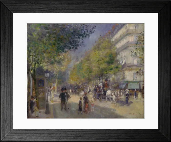 Framed Print : The Grands Boulevards, 1875. Artist: Renoir, Pierre Auguste (1841-1919) Framed Print : The Grands Boulevards, 1875. Artist: Renoir, Pierre Auguste (1841-1919)