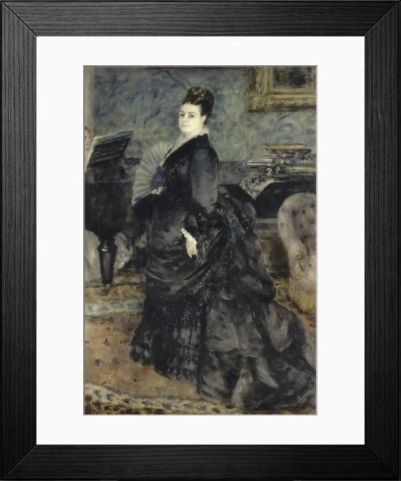 Framed Print : Portrait of a Woman, called of Mme Georges Hartmann, c. 1874. Artist: Renoir, Pierre Auguste (1841-1919) Framed Print : Portrait of a Woman, called of Mme Georges Hartmann, c. 1874. Artist: Renoir, Pierre Auguste (1841-1919)