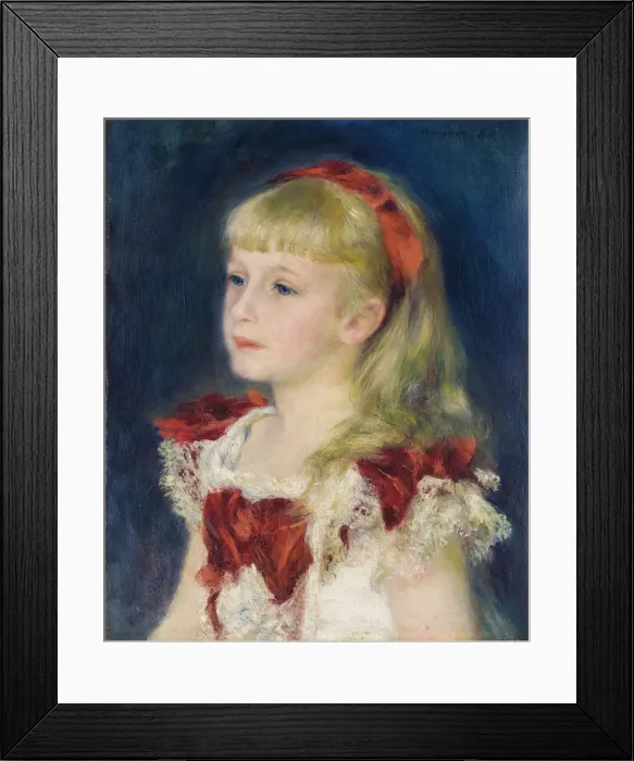 Framed Print : Mademoiselle Grimprel au ruban rouge, 1880. Artist: Renoir, Pierre Auguste (1841-1919) Framed Print : Mademoiselle Grimprel au ruban rouge, 1880. Artist: Renoir, Pierre Auguste (1841-1919)