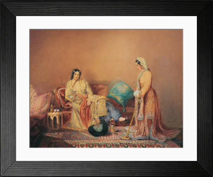 Framed Print : Phanariot Greek Ladies, Mid of the 19th cen Artist: Riviere, Daniel Valentine (1780-1854) Framed Print : Phanariot Greek Ladies, Mid of the 19th cen Artist: Riviere, Daniel Valentine (1780-1854)