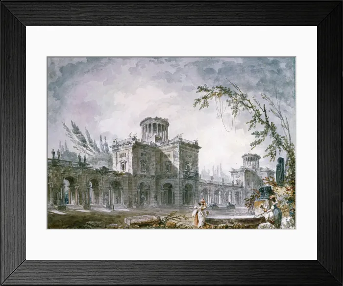 Framed Print : Architectural Fantasy, 1760. Artist: Robert, Hubert (1733-1808) Framed Print : Architectural Fantasy, 1760. Artist: Robert, Hubert (1733-1808)