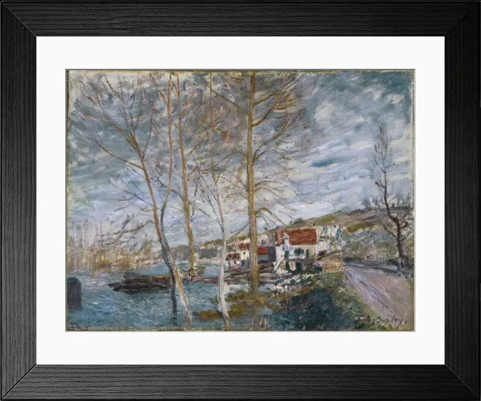 Framed Print : Flood at Moret (Inondation a Moret), 1879. Artist: Sisley, Alfred (1839-1899) Framed Print : Flood at Moret (Inondation a Moret), 1879. Artist: Sisley, Alfred (1839-1899)