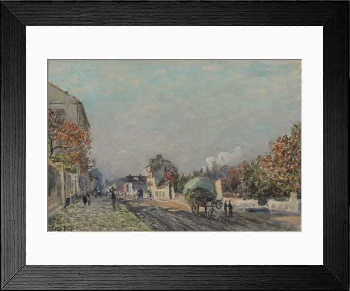 Framed Print : Une rue a Marly, 1876. Artist: Sisley, Alfred (1839-1899) Framed Print : Une rue a Marly, 1876. Artist: Sisley, Alfred (1839-1899)