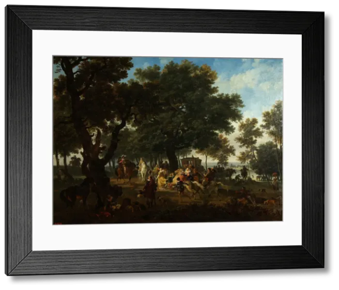 Framed Print : Henri IV and his Suite Hunting, ca 1804. Artist: Taunay, Nicolas Antoine (1755-1830) Framed Print : Henri IV and his Suite Hunting, ca 1804. Artist: Taunay, Nicolas Antoine (1755-1830)