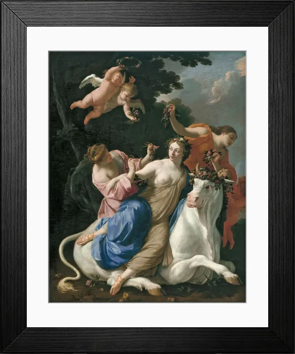 Framed Print : The Rape of Europa, c. 1640. Artist: Vouet, Simon (1590-1649) Framed Print : The Rape of Europa, c. 1640. Artist: Vouet, Simon (1590-1649)