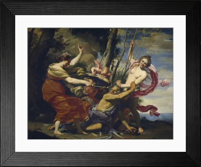 Framed Print : Father Time Overcome by Love, Hope and Beauty, 1627. Artist: Vouet, Simon (1590-1649) Framed Print : Father Time Overcome by Love, Hope and Beauty, 1627. Artist: Vouet, Simon (1590-1649)