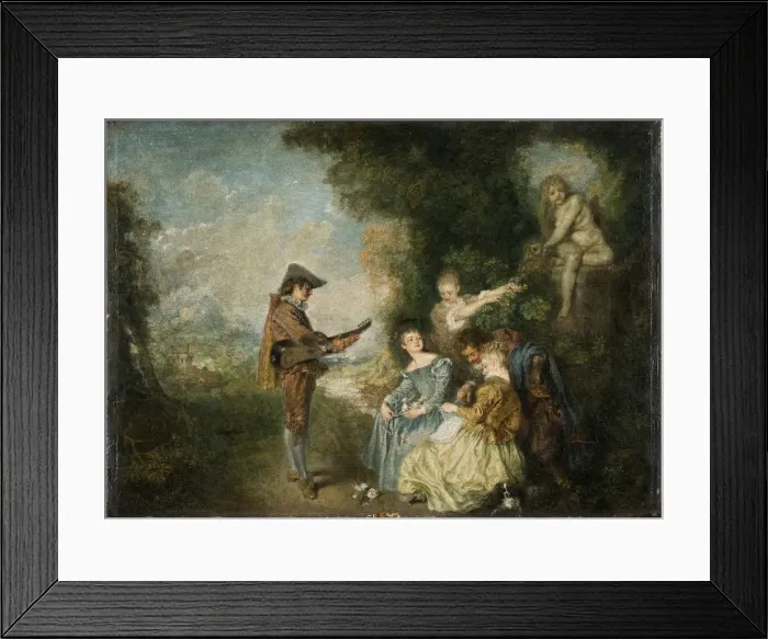 Framed Print : The Love Lesson, 1716-1717. Artist: Watteau, Jean Antoine (1684-1721) Framed Print : The Love Lesson, 1716-1717. Artist: Watteau, Jean Antoine (1684-1721)
