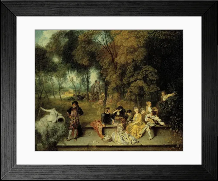 Framed Print : Pleasures of Love, ca. 1718-1719. Artist: Watteau, Jean Antoine (1684-1721) Framed Print : Pleasures of Love, ca. 1718-1719. Artist: Watteau, Jean Antoine (1684-1721)