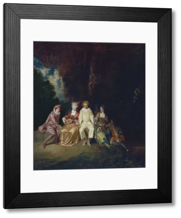 Framed Print : Pierrot Content, ca 1712. Artist: Watteau, Jean Antoine (1684-1721) Framed Print : Pierrot Content, ca 1712. Artist: Watteau, Jean Antoine (1684-1721)