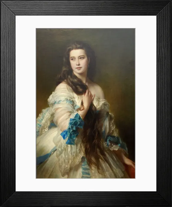 Framed Print : Nadezhda Nikolayevna Rimskaya-Korsakova nee Purgold, c. 1870. Artist: Winterhalter, Franz Xavier (1805-1873)