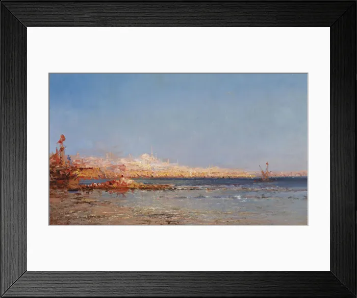 Framed Print : View of Constantinople, c. 1911. Artist: Ziem, Felix-Francois George (1821-1911) Framed Print : View of Constantinople, c. 1911. Artist: Ziem, Felix-Francois George (1821-1911)