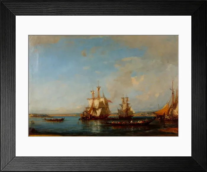 Framed Print : Caiques and Sailboats at the Bosphorus, Second Half of the 19th cen Artist: Ziem, Felix-Francois George (1821-1911) Framed Print : Caiques and Sailboats at the Bosphorus, Second Half of the 19th cen Artist: Ziem, Felix-Francois George (1821-1911)