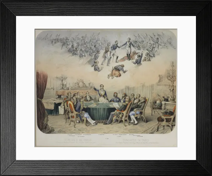 Framed Print : The Treaty of Paris of 1856, 1856. Artist: Adam, Jean-Victor Vincent (1801-1867) Framed Print : The Treaty of Paris of 1856, 1856. Artist: Adam, Jean-Victor Vincent (1801-1867)