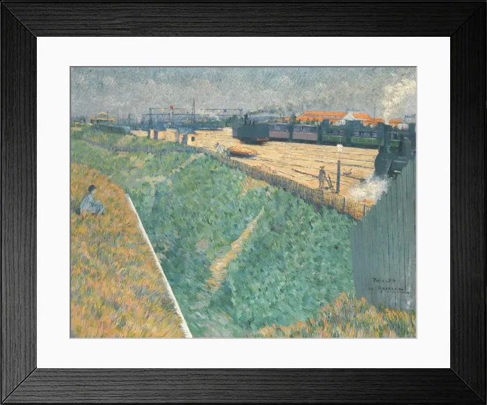 Framed Print : The Western Railway at its Exit from Paris, 1886. Artist: Angrand, Charles (1854-1926) Framed Print : The Western Railway at its Exit from Paris, 1886. Artist: Angrand, Charles (1854-1926)