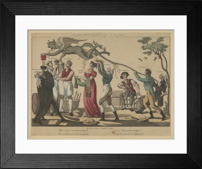 Framed Print : Le grand Diable d argent, patron de la finance, Early 19th cen Artist: Anonymous Framed Print : Le grand Diable d argent, patron de la finance, Early 19th cen Artist: Anonymous