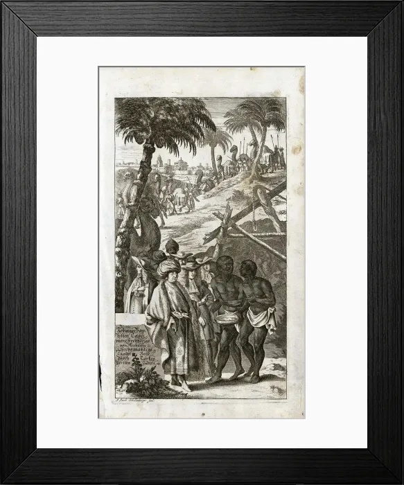Framed Print : Portrait of Jean Baptiste Tavernier in Oriental Dress, 1681. Artist: Anonymous Framed Print : Portrait of Jean Baptiste Tavernier in Oriental Dress, 1681. Artist: Anonymous